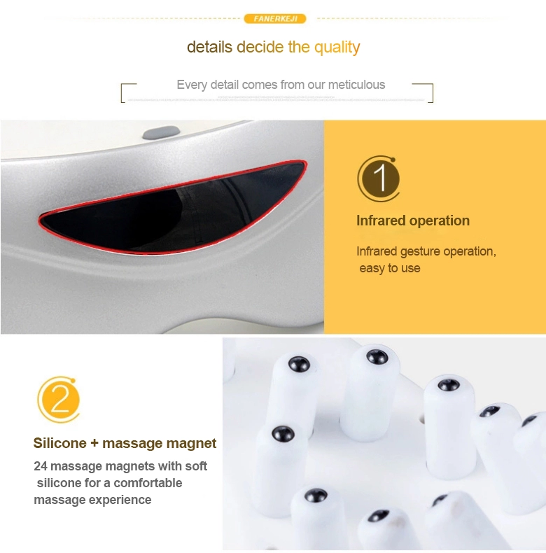 Smart living eyes massager device infrared gesture control massager for eyes with warm & cool