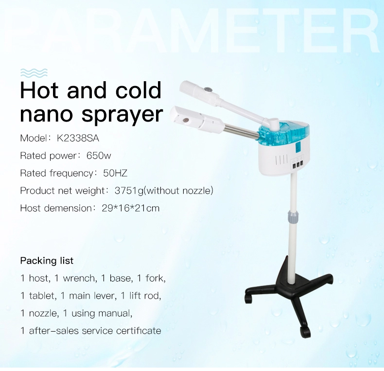 cold and hot sprayer beauty vaporizador salon skin care portable hot steam machine professional face steamer facial steamer