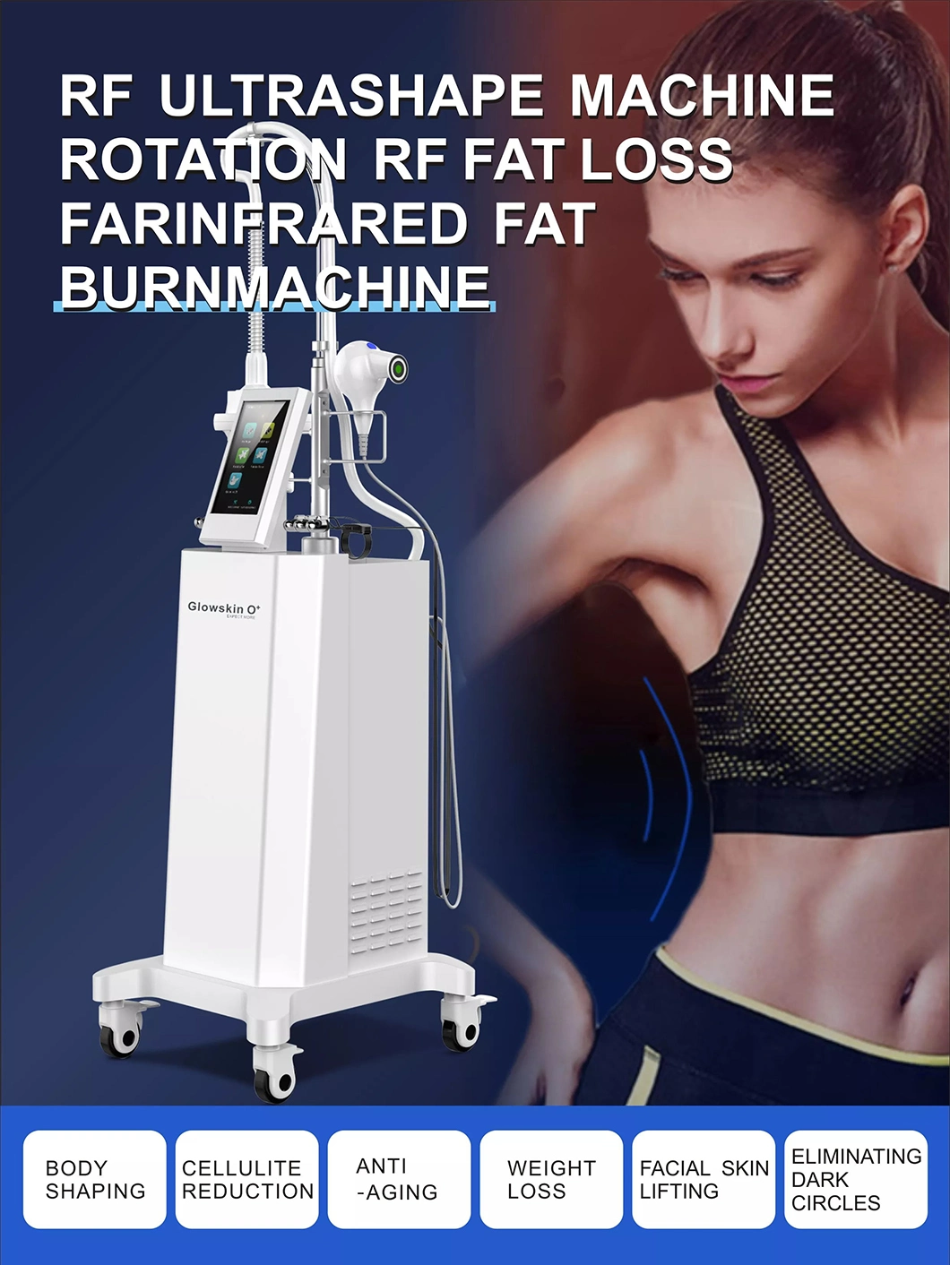 Ultrasonic Cavitation Butt Lifting Machine RF Roller Face and Body Slimming Beauty Equipment M9+5s