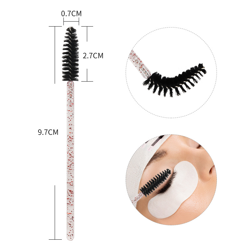 Sain Hot Sell Wholesale One-Off Glitter Eyelash Brush Eye Lashes Disposable Mascara Wand Eyelash Extension Brush
