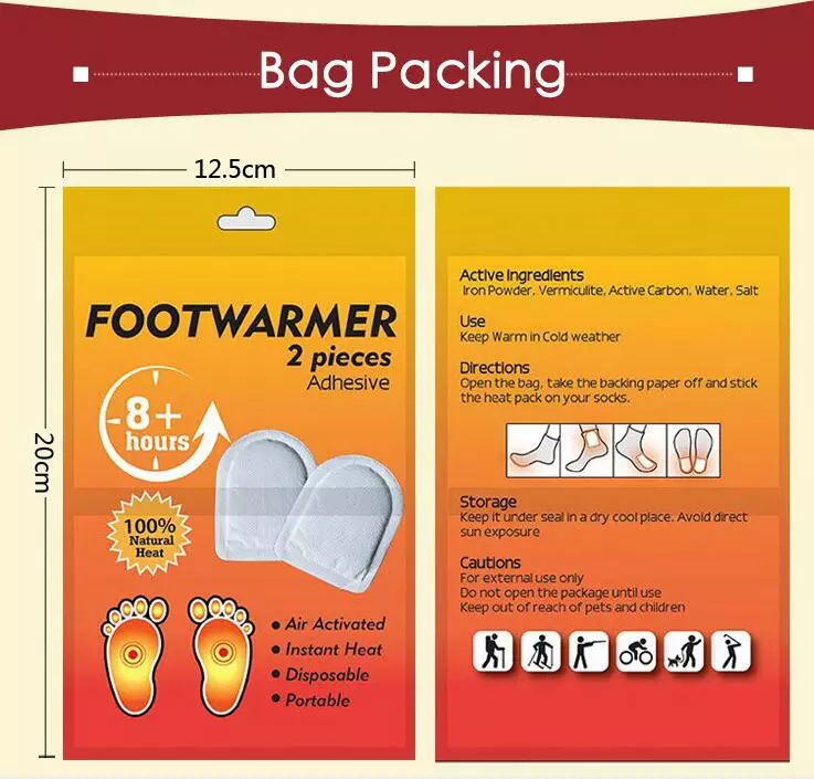 Dysmenorrhea warm paste pads Heat Patch instant warm paste Cold Day Foot Warmer Keep Foot Warm