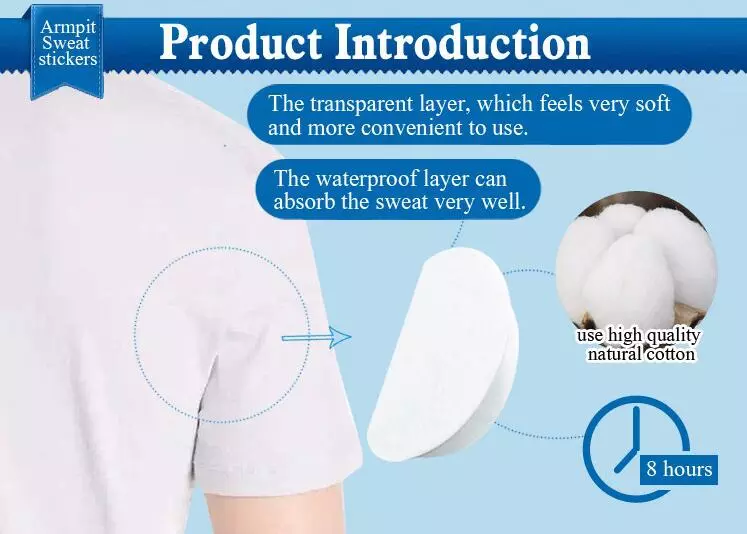 Keep Your Armpits Fresh All Day and Anti Perspiration Odour Disposable Armpit Sweat Pads