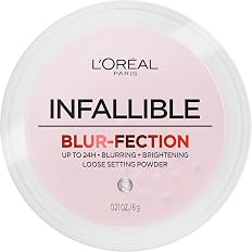 L'Oreal Paris Infallible Blur-fection Longwear Loose Setting Powder, Blurring Face Powder With Up to 24HRs of Wear, Brighteni
