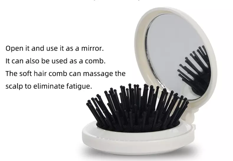 Electric powder puff with handle puff&Comb Mirror