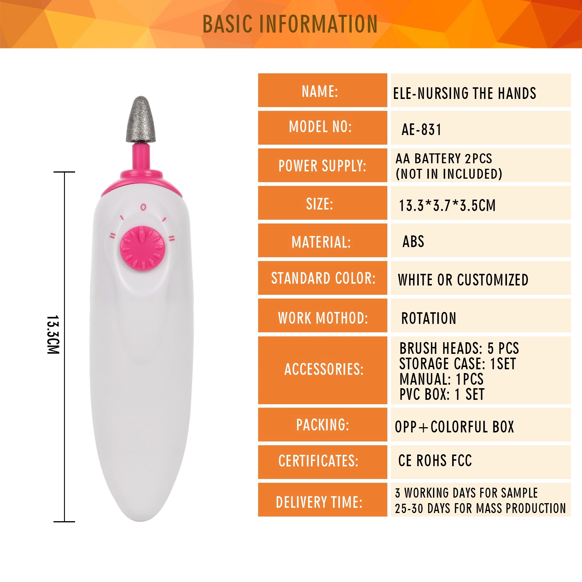 Professional Rechargeable nail care for girls multi-function home use electrical nail care mini manicure pedicure set