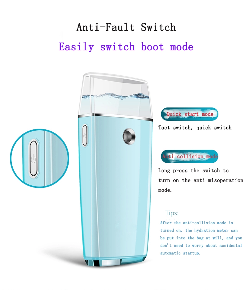 Sain High Tech Beauty Skin Care USB Charging Portable Face Spray water Meter Steaming Deep Cleansing Spray Facial Steamer