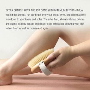 Jeygo boar bristle bathing body brush, designed for exfoliation and improving skin health.