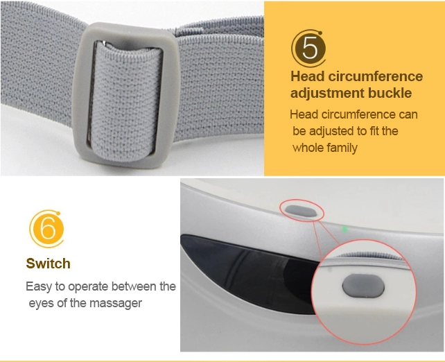 Smart living eyes massager device infrared gesture control massager for eyes with warm & cool