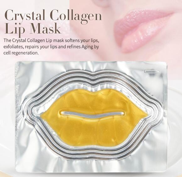 Collagen crystal lip mask private label lip sleeping mask Moisturizing Plumping Hydrogel Collagen Crystal Lip