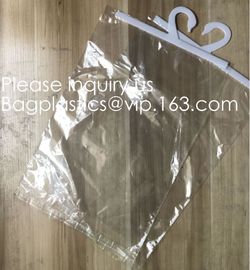 China Custom Logo Printing EVA Garment Underwear Clothes Packaging Transparent Button Pvc Soft Plastic Hanger Hook Bag, BAGEAS factory