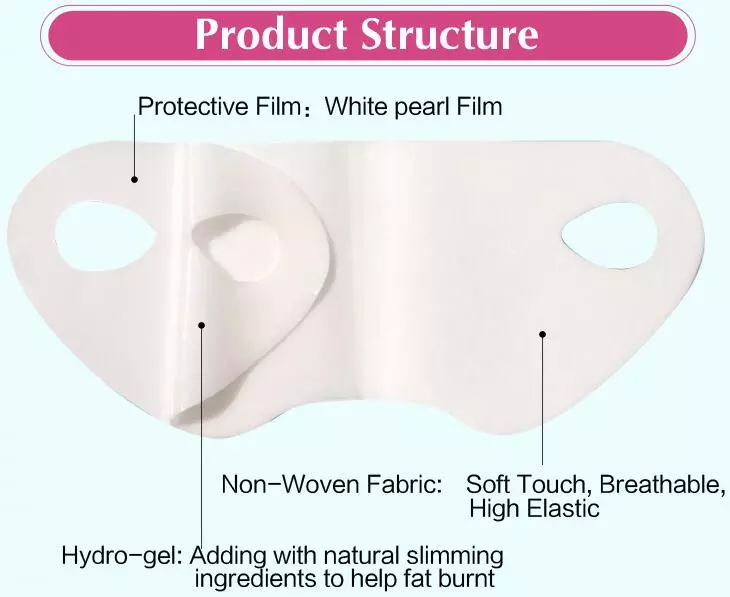 Private Label  OEM Korean Hydrogel V Shape Face Slimming Lifting Facial Mask