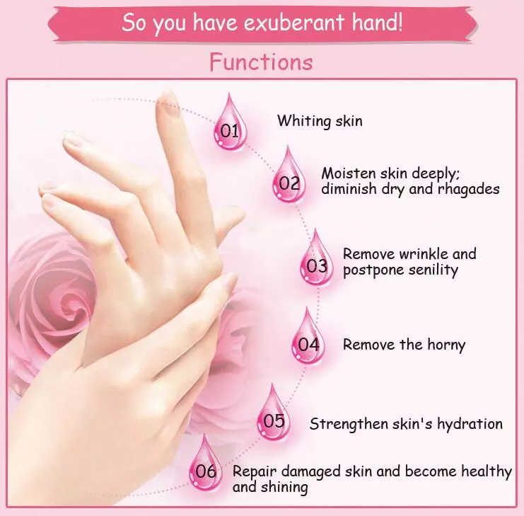 Private Label wholesale exfoliating Whitening  hand mask Collagen whitening hand peel mask pack