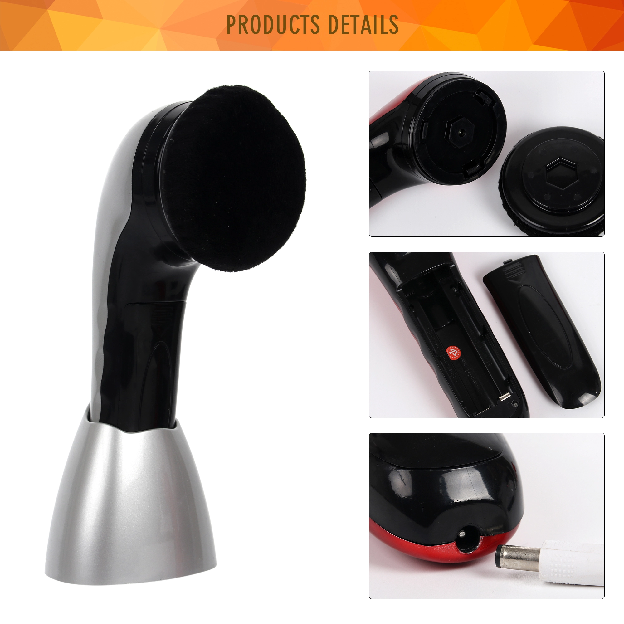 thumbnail image 2 of Portable Electric Shoe Polisher - Leather Care Kit For Shoes & Boots 2 of 9