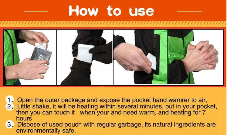 Winter Adhesive Hands Warmer Heat Patch instant warm paste Cold Day Hand Warmer Keep Hand Warm