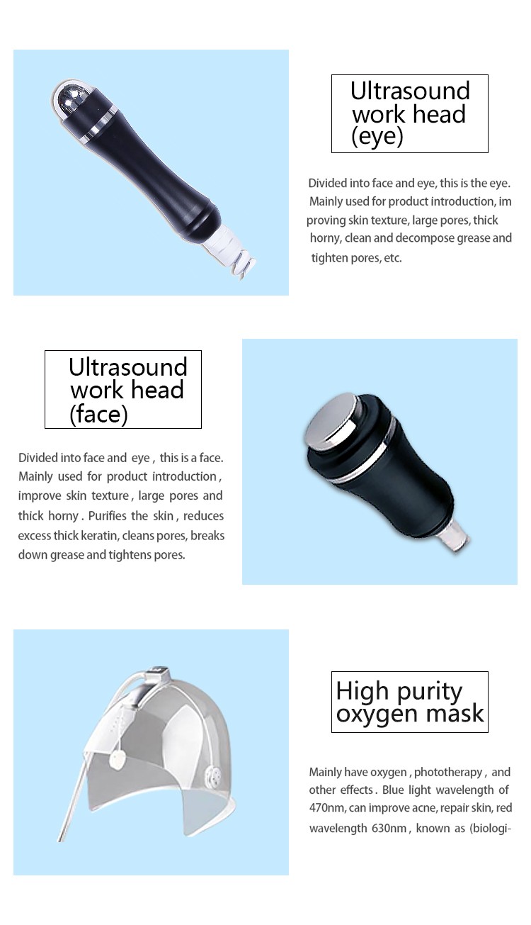 High quality Professional 13 in 1 oxygen therapy equipment oxygen mask oxygen hyperbaric facial machine Professional