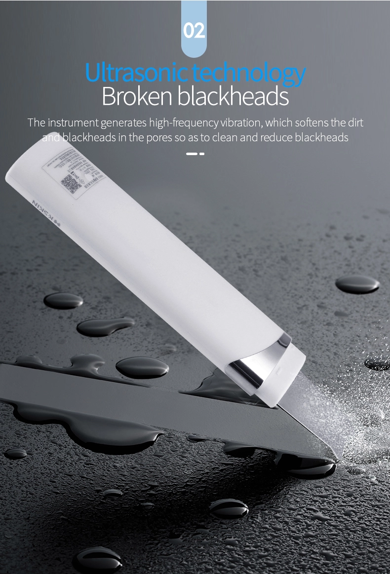 2020 Sainbeauty Ultrasonic shovel  USB Rechargeable Portable Skin Care Facial Skin Scrubber Ultrasonic Blackhead Remover Shovel