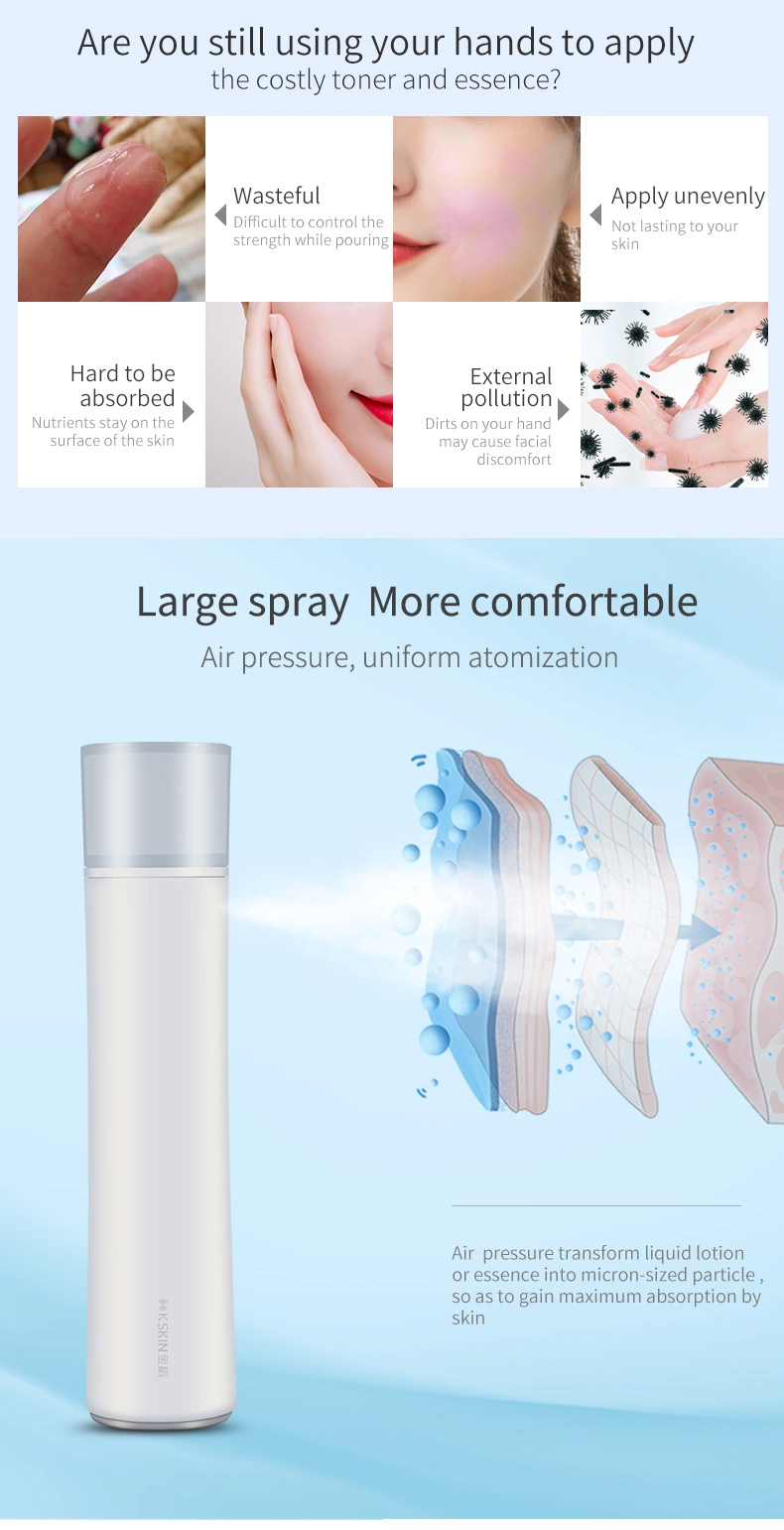 new essence sprayer face mist sprayer CE OEM face Hydrating Skin moisture test Portable Face Nano Mist Spray with power bank