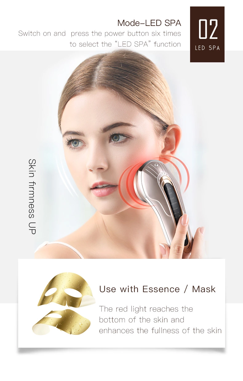 Sain portable radio frequency rf red light facial beauty massager instrument high frequency beauty instrument