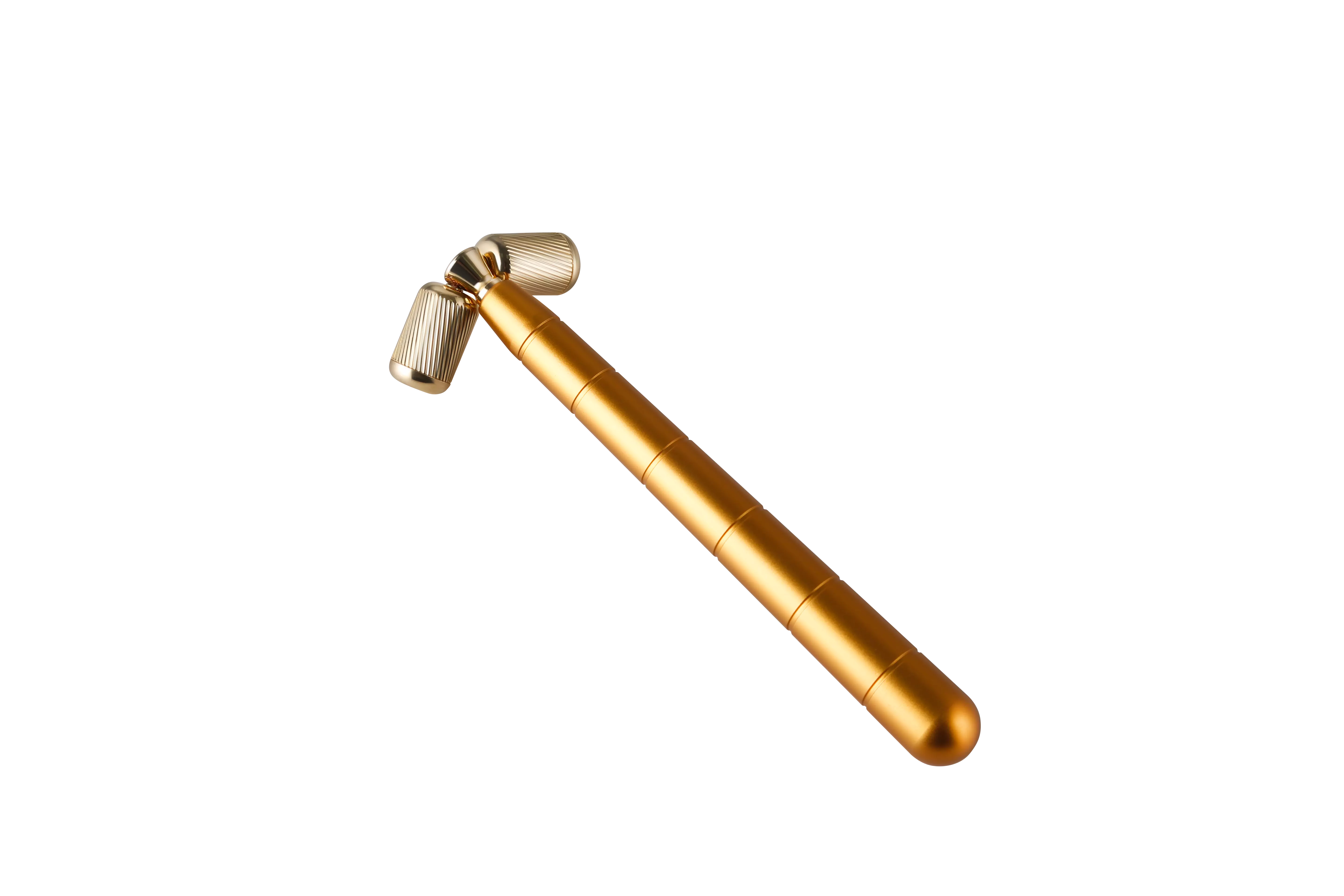 Sainbeauty V shape face-lifting instrument massage  roller  massage stick golden stick thin Gold Face Massager