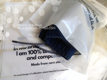 China 100% Compostable, biodegradable corn starch Zipper Slider Bags, Slider zipper bag, Eco carry bag pla bag Recyclable factory