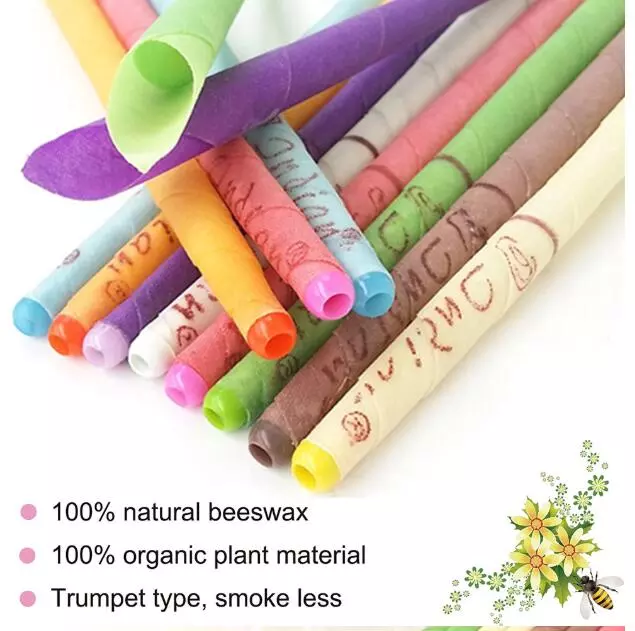 Round straight tube shape beeswax ear candle 100% beeswax, Professional Design Hottest Selling Ear Candles