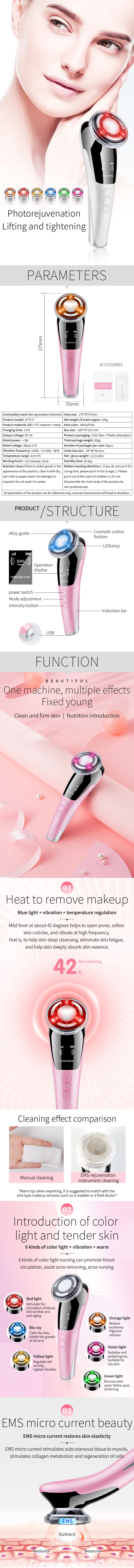 2020 Pink White RF Photon Beauty Devices RF Beauty Device Face Lift home skin tightening machine