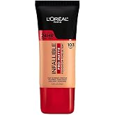 L'Oreal Paris Cosmetics Makeup Infallible Pro-Matte Liquid Longwear Foundation, Natural Buff, 1 fl oz.