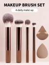 Premium Cosmetic Brush Set with Metal Tube Packaging – Luxury Face & Eye Brushes, OEM/ODM Manufacturer