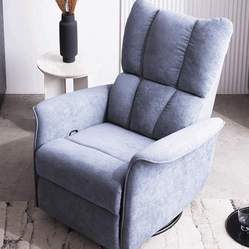 New Functional Electric Single-Seat Fabric Sofa Modern Minimalist Gray Rockable Lunch Break Function Reclining Chair