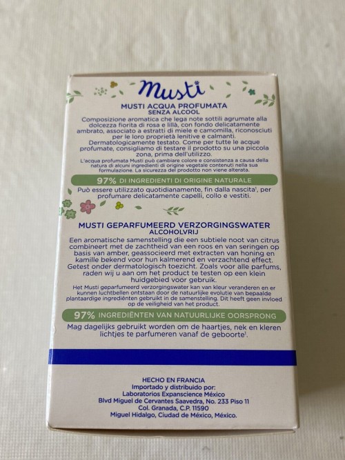 Mustela Musti Eau De Soin Spray Baby Cologne and Perfume Alcohol- Fragrance