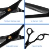 Hair Cutting Scissors-12 Pcs Hair Scissors Professional with Stainless Steel Thinning Scissors-Comb-Cape and Clips Hair Shear