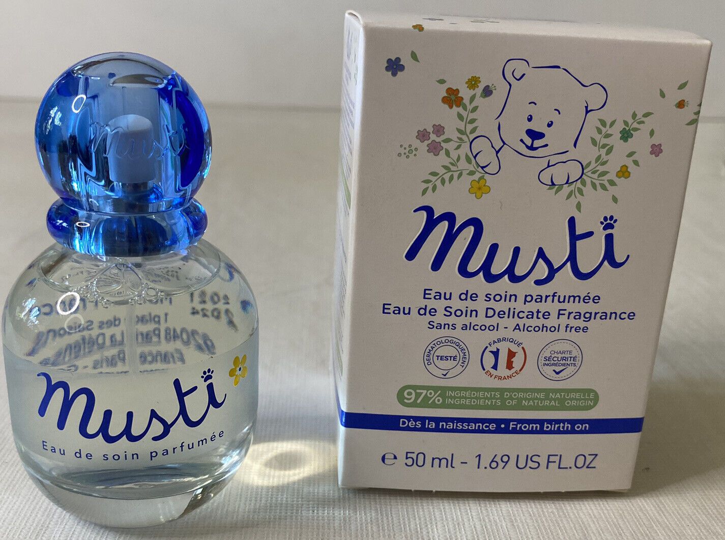 Mustela Musti Eau De Soin Spray Baby Cologne and Perfume Alcohol- Fragrance