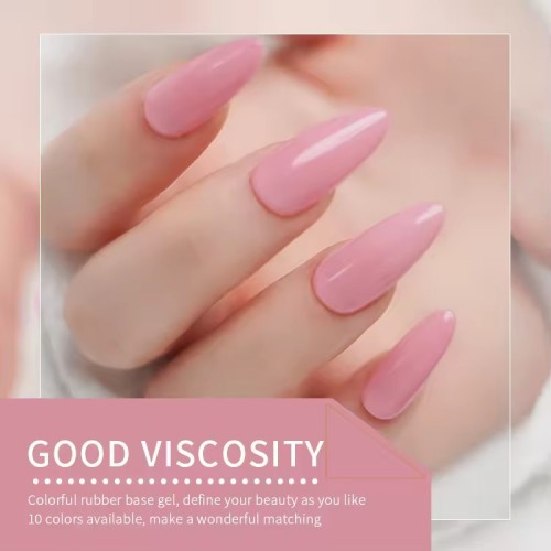 Pearly & crystal Rubber base gel polish base coat