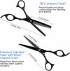 Hair Cutting Scissors-12 Pcs Hair Scissors Professional with Stainless Steel Thinning Scissors-Comb-Cape and Clips Hair Shear