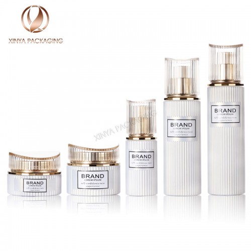 skincare set cosmetic packaging glass bottles cream jars foundation lotion toner bottles in set
