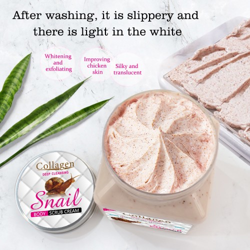 Face And Body Scrub Snail Collagen Natural Body Scrub Exfoliation Cream