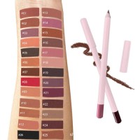 Custom Logo 24colors Creamy Lip Liner Highly Pigmented dark brown Lipliner Natural Private Label Wholesale Lip Liner pencil