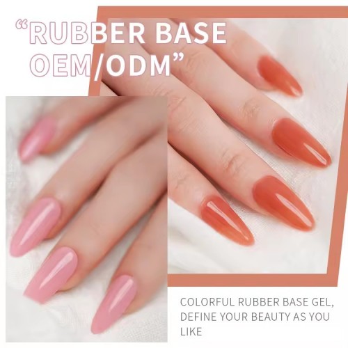 Pearly & crystal Rubber base gel polish base coat