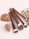 Premium Cosmetic Brush Set with Metal Tube Packaging – Luxury Face & Eye Brushes, OEM/ODM Manufacturer