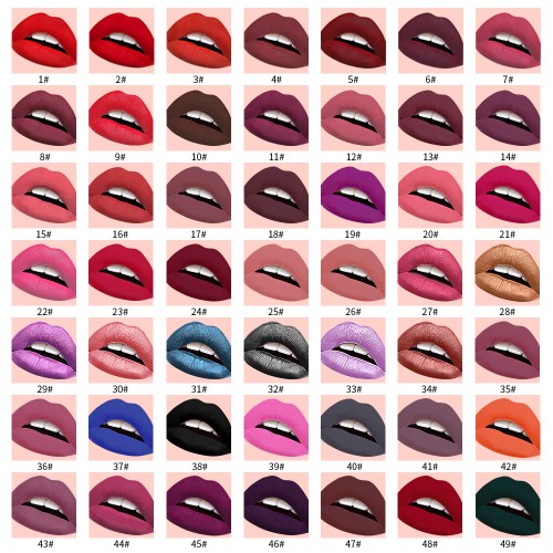 Private Label Vegan Long Lasting Waterproof Matte Liquid Lipgloss Non-stick Cup Vegan Matte Lipstick