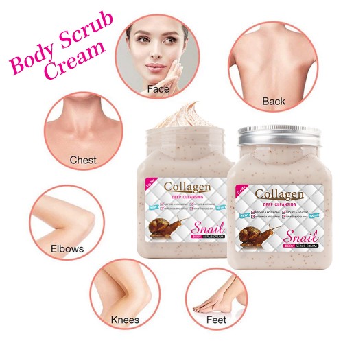 Face And Body Scrub Snail Collagen Natural Body Scrub Exfoliation Cream
