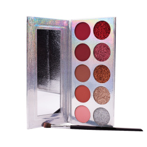 10 Colors Hot Customize Container Pressed Powder Glitter Eyeshadow Palette