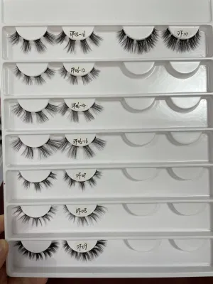 100% Plant Fiber Lashes with Custom Package Fluffy Wispy Degradable Eyelashes