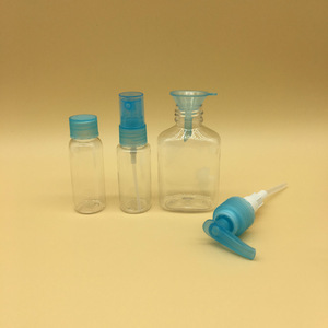 100ml and 30ml plastic bottle travel set for hotel make up kit