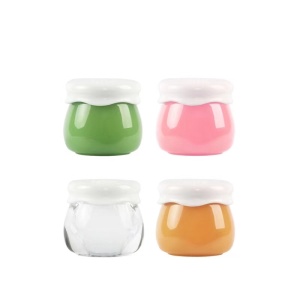 10g cute acrylic plastic cosmetic facial cream emulsion jar, honey fruit shape cream jar , lip balm container