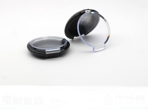 15G Plastic Cosmetic Powder Case, Empty Cosmetic Eyeshadow Packing Box Transparent Cap With Black Bottom