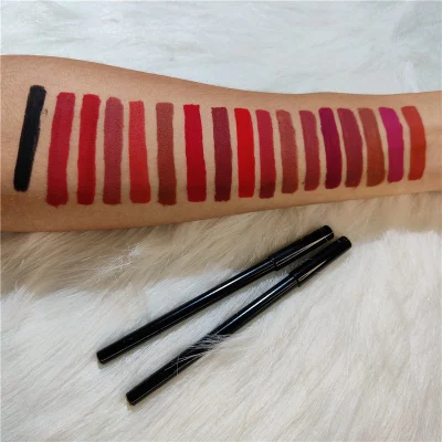 17 Colors Customize Retractable Lip Liner Private Label Nude Lip Pencil