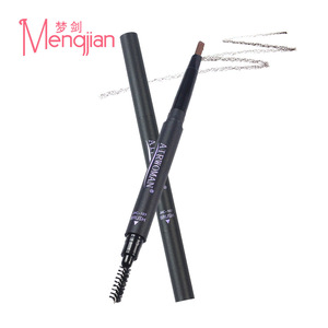 2018 latest high quality with brush 2 in 1 waterproof automatic eyebrow pencil /eyebrow makeup