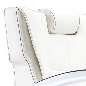 2019 New Arrival Fashionable Style Barber Chair Styling White Synthetic Leather Fiber Reinforced Plastics Beauty Equipment Sale
