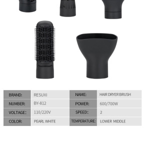2021 NEW  constant temperature 1000w hair dryer styler and volumize 5 in 1 hot air brush